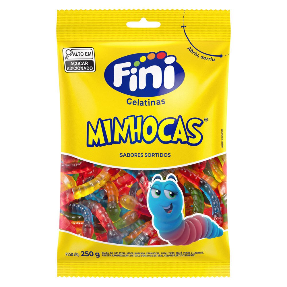 kit 3 Bala Gelatina Fini Bananas 500g