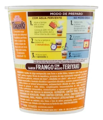 CAIXA YAKISOBA CARNE C/MOLHO TERIYAKI 113G 8 UN - Imagem 4